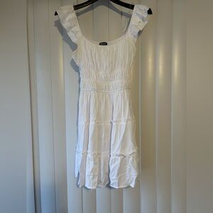 White Tiered Ruffle Dress